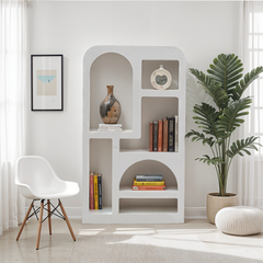 Tall Geometric Bookcase - Udaipur Open Shelving Design