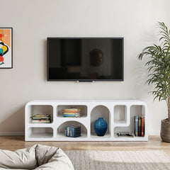 Geometric TV Cabinet - Udaipur Large Open Media Storage