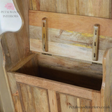 Hallway Storage Bench with Seating - Solid Wood - No Assembly Required - Timeless Design - Petalwood Interiors