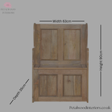 Hallway Storage Bench with Seating - Solid Wood - No Assembly Required - Timeless Design - Petalwood Interiors- Front