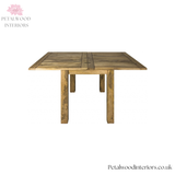 Hand-Distressed Square Extending Table - Butterfly Extension - Seats 4-6 - Country Style - Timeless Design - Petalwood Interiors- Front