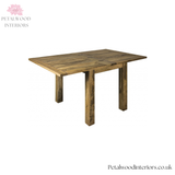 Hand-Distressed Square Extending Table - Butterfly Extension - Seats 4-6 - Country Style - Timeless Design - Petalwood Interiors- Side