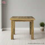 Hand-Distressed Square Extending Table - Butterfly Extension - Seats 4-6 - Country Style - Timeless Design - Petalwood Interiors- Front