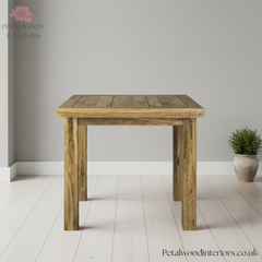 Hand-Distressed Square Extending Table - Butterfly Extension - Seats 4-6 - Country Style - Timeless Design - Petalwood Interiors- Front