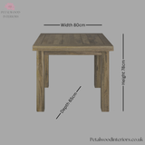 Hand-Distressed Square Extending Table - Butterfly Extension - Seats 4-6 - Country Style - Timeless Design - Petalwood Interiors- Front