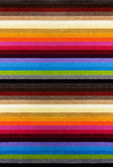 Alya Striped Multicolour Rug - Polypropylene - Multi Size