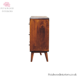 Large Chest of Drawers Solid Wood - Curved Edges Storage - Bedroom Furniture -  Timeless Design - Petalwood Interiors - Side