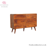 Large Chest of Drawers Solid Wood - Curved Edges Storage - Bedroom Furniture -  Timeless Design - Petalwood Interiors - Side