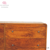 Large Chest of Drawers Solid Wood - Curved Edges Storage - Bedroom Furniture -  Timeless Design - Petalwood Interiors - FrontLarge Chest of Drawers Solid Wood - Curved Edges Storage - Bedroom Furniture -  Timeless Design - Petalwood Interiors