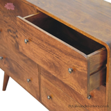 Large Chest of Drawers Solid Wood - Curved Edges Storage - Bedroom Furniture -  Timeless Design - Petalwood Interiors