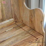 Large Monks Storage Bench - Handmade Solid Wood - Country Style - Carved Details | Petalwood Interiors 