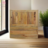Large Monks Storage Bench - Handmade Solid Wood - Country Style - Carved Details | Petalwood Interiors - Back