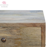 Light Brown Solid Wood - 4-Drawer Chest | Varied Drawer Sizes - Petalwood Interiors