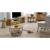 Mango Wood TV Stand - Merlin Large 3-Drawer Media Storage - 150cm