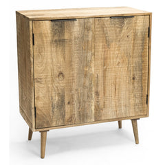 Mango Wood Drinks Cabinet - Merlin Sideboard with Drawer & Shelves - 80cm