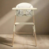 MICO High Chair - Beige Padded Seat & Wood-Effect Legs