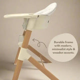 MICO High Chair - Beige Padded Seat & Wood-Effect Legs