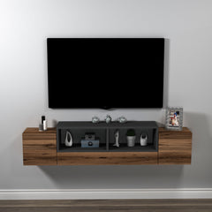 Melamine Particleboard Floating TV Stand - Morica 65-Inch TV Storage