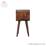 Mini Bedside Table - 100% Solid Wood - Simple Design - Recession Collection - Timeless Design - Petalwood Interiors - Side