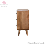 Mini Chest of Drawers Solid Wood - Curved Edges Storage - Compact Bedroom Furniture - Timeless Design - Petalwood Interiors - Side