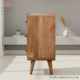 Mini Chest of Drawers Solid Wood - Curved Edges Storage - Compact Bedroom Furniture - Timeless Design - Petalwood Interiors - Side
