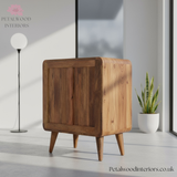Mini Chest of Drawers Solid Wood - Curved Edges Storage - Compact Bedroom Furniture - Timeless Design - Petalwood Interiors - Back