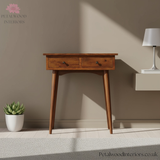 Mini Console Table - 100% Solid Wood - 2 Drawers - Simple Elegant Design - Timeless Design - Petalwood Interiors - Front