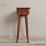 Mini Console Table - 100% Solid Wood - 2 Drawers - Simple Elegant Design - Timeless Design - Petalwood Interiors - Side