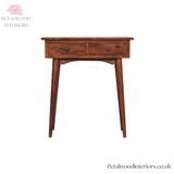 Mini Console Table - 100% Solid Wood - 2 Drawers - Simple Elegant Design - Timeless Design - Petalwood Interiors - Front