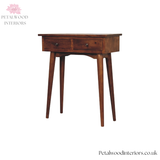 Mini Console Table - 100% Solid Wood - 2 Drawers - Simple Elegant Design - Timeless Design - Petalwood Interiors - Side