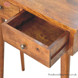 Mini Console Table - 100% Solid Wood - 2 Drawers - Simple Elegant Design - Timeless Design - Petalwood Interiors