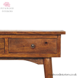 Mini Console Table - 100% Solid Wood - 2 Drawers - Simple Elegant Design - Timeless Design - Petalwood Interiors 