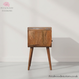 Mini Open Bedside Table - 100% Solid Wood - Curved Edges - Versatile Design - Timeless Design - Petalwood Interiors - Side