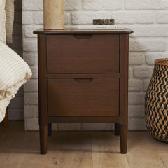 White Cedar Bedside Table - Norway Walnut Collection - Water-Based Topcoat