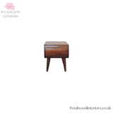 Open Media Unit Solid Wood - TV Stand - Rounded Edges - Modern Storage - Timeless Design - Petalwood Interiors - Side