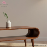 Open Media Unit Solid Wood - TV Stand - Rounded Edges - Modern Storage - Timeless Design - Petalwood Interiors