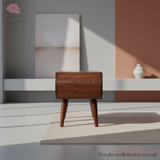 Open Media Unit Solid Wood - TV Stand - Rounded Edges - Modern Storage - Timeless Design - Petalwood Interiors - Side