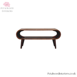 Open Media Unit Solid Wood - TV Stand - Rounded Edges - Modern Storage - Timeless Design - Petalwood Interiors - Front