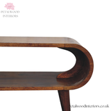 Open Media Unit Solid Wood - TV Stand - Rounded Edges - Modern Storage - Timeless Design - Petalwood Interiors