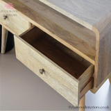 Solid Wood - TV Stand - 2 Drawers and Large Shelf - 47cm Height | Timeless Design - Petalwood Interiors