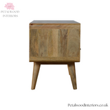 Solid Wood - TV Stand - 2 Drawers and Large Shelf - 47cm Height | Timeless Design - Petalwood Interiors