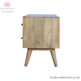 Solid Wood - TV Stand with 4 Drawers and 2 Shelves - 90cm Height | Classic Design - Petalwood Interiors