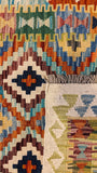 Maimana Afghanistan Kilim Rug - 193 x 84 cm