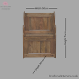 Petite Monks Bench- Handmade Solid Wood -  Contry Style - Storage Seat | Timeless Design - Petalwood Interiors- Front 1