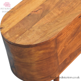 Rounded Blanket Box Solid Wood - Storage Chest - Bedroom Ottoman - Linen Trunk - Timeless Design - Petalwood Interiors