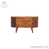 Rounded Blanket Box Solid Wood - Storage Chest - Bedroom Ottoman - Linen Trunk - Timeless Design - Petalwood Interiors - Back