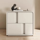 Bedside Table Pine Wood Double Storage Shelf Modern 40cm