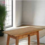 Small Solid Wood - Writing Desk - Single Drawer Shell Handle - Elegant Design - Timeless Design - Petalwood Interiors 