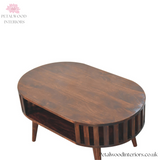 Solid Wood Coffee Table - Japanese Style - 80cm W-8