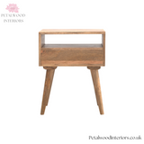 Solid Wood - Bedside Table - Single Drawer With Shelf - Traditional Design - Petalwood Interiors - Back
